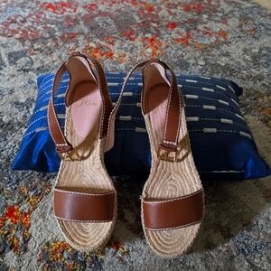 J Crew brown ankle strap sandal